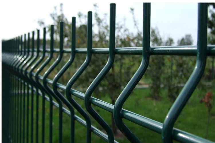2.4m Green 3D Welded Wire Fence PVC Plastic Coated Wire Fencing